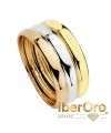 Sortija Tricolor Lisa Ancho 8,5 mm