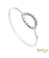 Sortija Oro Blanco Lisa Motivo Oval 8 X 5 mm