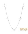 Gargantilla Estrellas Oro Blanco 42 cm