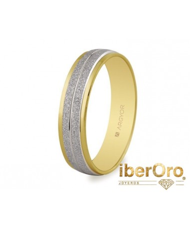Alianza en oro bicolor