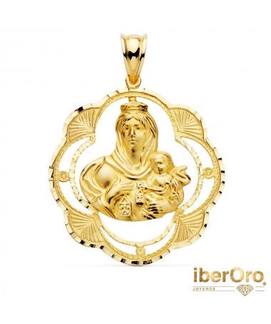 Medalla Virgen del Carmen Pandereta 38 X 34 mm