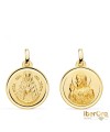 Medalla Escapulario Virgen del Rocio y Corazon Jesús 18mm