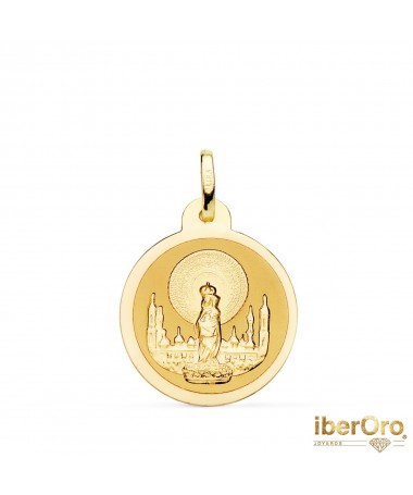 Medalla Virgen Pilar En Brillo 20 mm