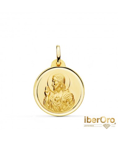 Medalla Corazon de Jesús Bisel 20mm