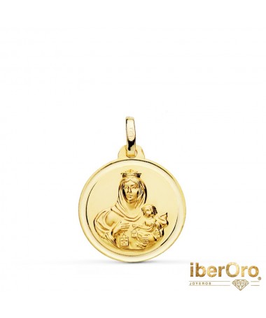 Medalla Virgen del Carmen Bisel 18 mm