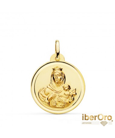Medalla Virgen del Carmen Bisel 22 mm