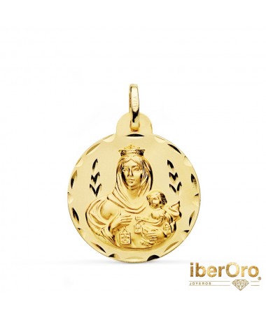 Medalla Virgen del Carmen Tallada 24 mm