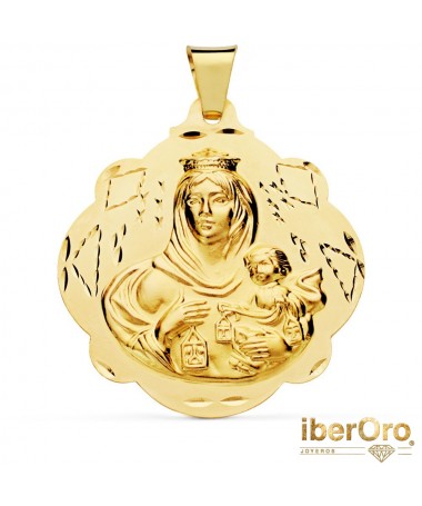 Medalla Virgen del Carmen Pandereta 42 mm