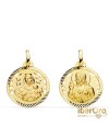 Escapulario Helice Calado Virgen Carmen y Corazon de Jesús 18 mm