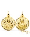 Escapulario Helice Calado Virgen Carmen y Corazon de Jesús 24 mm