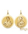 Escapulario Brillo Virgen del Carmen Corazon Jesús 24 mm