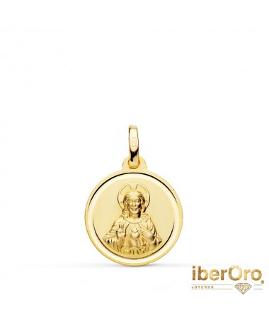 Medalla Corazón Jesús Bisel 14 mm