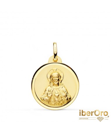 Medalla Corazon de Jesús Bisel 18 mm