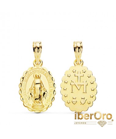 Medalla Escapulario Virgen de la Milagrosa 17 X 11 mm 1