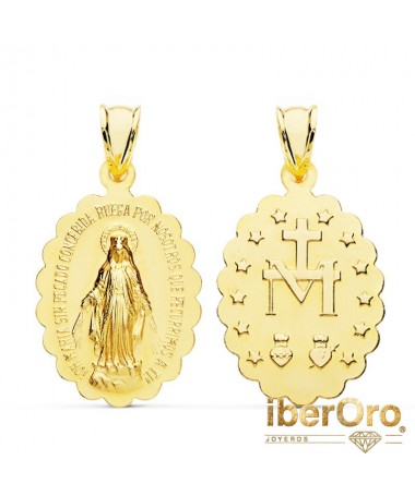 Medalla Escapulario Virgen de la Milagrosa 28 X 18 mm 2
