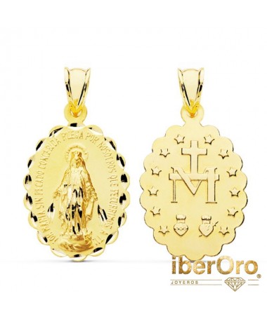 Medalla Escapulario Virgen de la Milagrosa 28 X 18 mm 2
