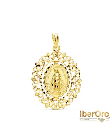Medalla Virgen de la Milagrosa Cerco 27 X 21 mm 3