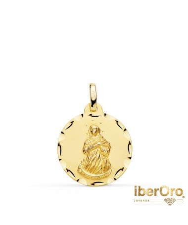 Medalla Virgen Inmaculada Tallada 18 mm