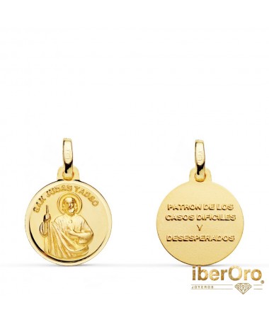 Medalla San Judas Tadeo Tallado 14 mm