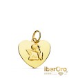 Colgante Corazon Brillo y Angelito Burlon