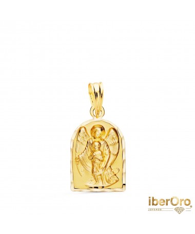 Medalla oro amarillo Capilla Angel de la Guarda Borde Tallado