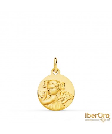 Medalla oro amarillo Angel Niña Revoltosa Matizada