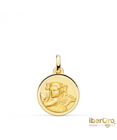 Medalla oro amarillo Angel Niña Revoltosa Bisel