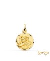 Medalla oro amarillo Angel Niña Revoltosa Tallada