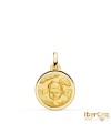 Medalla oro amarillo Angel Niño En La Nube Bisel