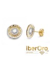 Pendientes Bicolor Circonitas 10 mm