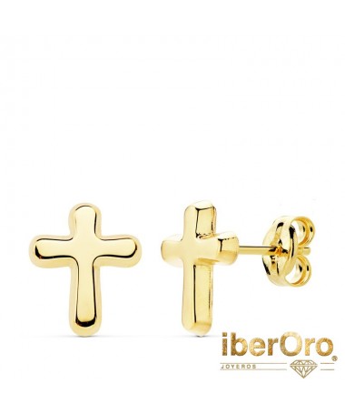 Pendientes Cruz Lisa