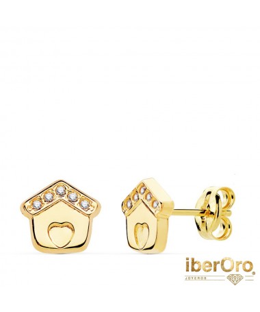 Pendientes Casita Circonitas