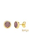 Pendientes Chaton Piedra Amatista