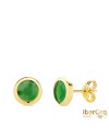 Pendientes Chaton Piedra Verde
