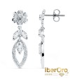 Pendientes Oro Blanco Circonitas