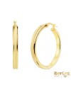 Aros oro amarillo Redondos Mate y Brillo 30 X 4 mm