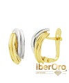 Pendientes Bicolor Bandas 13 X 5 mm