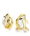 Pendientes Bicolor Bandas 17 X 11 mm