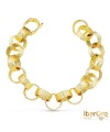 Pulsera oro amarillo Eslabones Redondos Huecos
