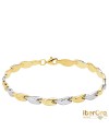 Pulsera Bicolor Estampación 19 cm