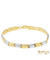 Pulsera Bicolor Estampación 19 cm