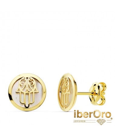 Pendientes Mano de Fátima 8mm