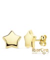Pendientes oro amarillo Estrella Lisa 10 X 10 mm
