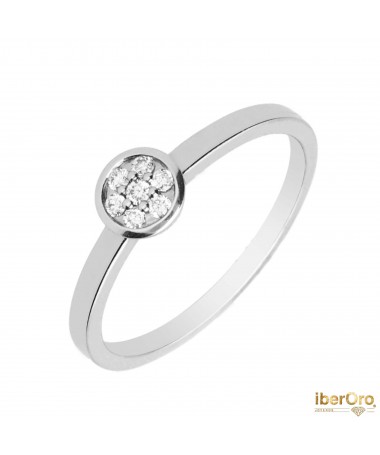 Sortija Chatón invisible 7 Diamantes 0,09 kt