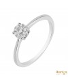 Sortija engaste invisible 10 Diamantes 0,15 kt