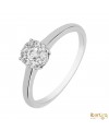 Sortija engaste invisible 10 Diamantes 0,20 kt