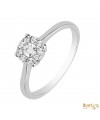 Sortija engaste invisible 10 Diamantes 0,25 kt
