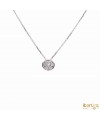 Colgante con cadena Chatón invisible 7 Diamantes 0,09 kt