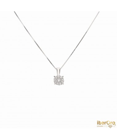 Colgante engaste invisible 10 Diamantes 0,20 kt