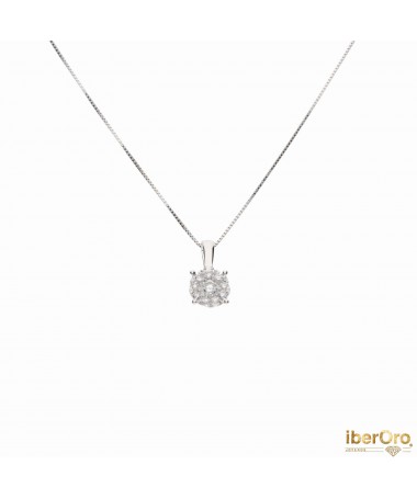 Colgante engaste invisible 10 Diamantes 0,25 kt